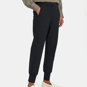 THEORY HW High Waist Virgin Wool Jogger Pants in Sevona Stretch Fabric M